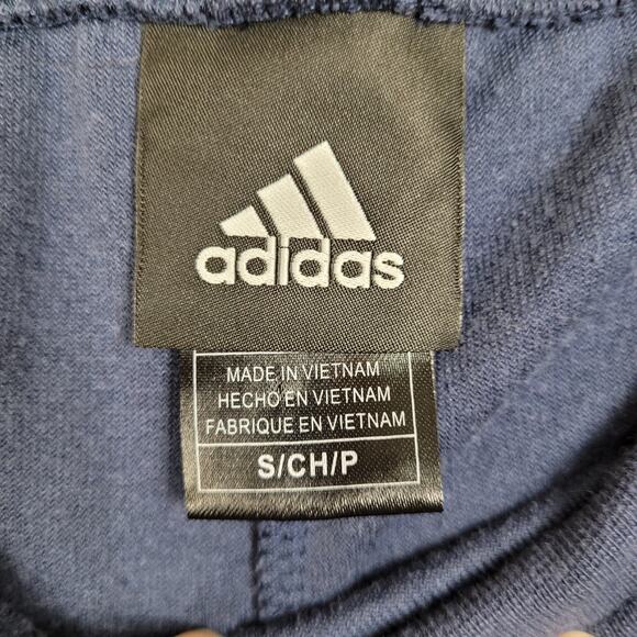 Adidas blue Notre Dame velour wide leg joggers Size small Y2K sportswear 90s - Picture 3 of 8